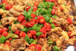 餐创青椒豆花牛蛙~（美食创意菜单）