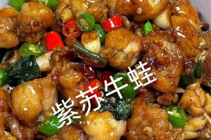 紫苏牛蛙勇创制作~（紫苏牛蛙创意菜谱）